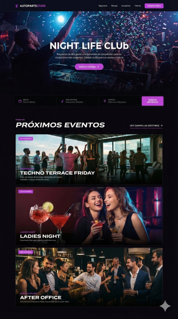 Diseño Web Night Life Club